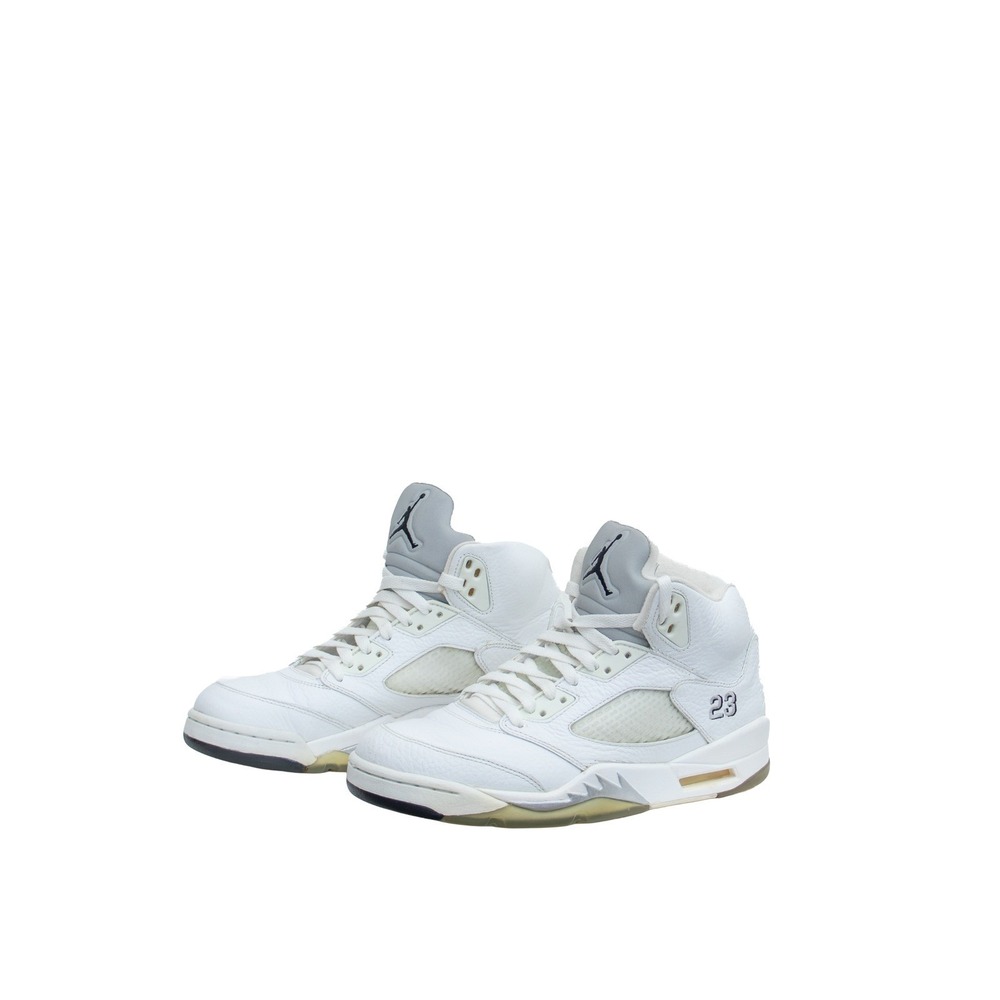 Air Jordan 5 Retro White Metallic Silver 2015 Mens 8 136027-130